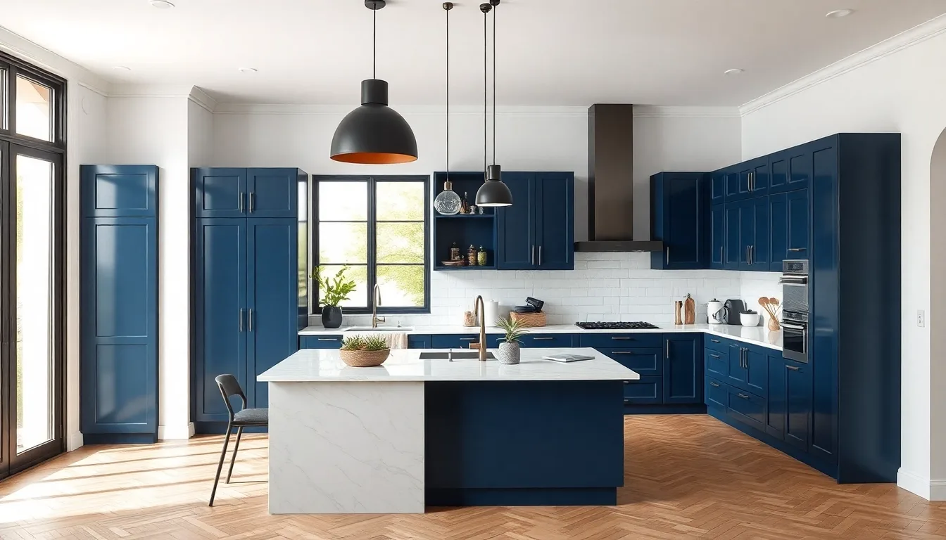 30 Idées de Cuisines Bleu Pétrole pour un Intérieur Élégant et Tendance